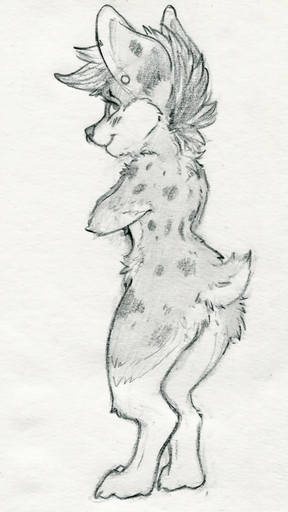 2015 anthro barefoot biped butt canid canine canis digitigrade domestic_dog ear_piercing feet female greyscale hair herding_dog looking_back mammal monochrome nude pastoral_dog piercing ruaidri short_hair simple_background sketch smile solo spots standing welsh_corgi white_background // 521x926 // 99.1KB