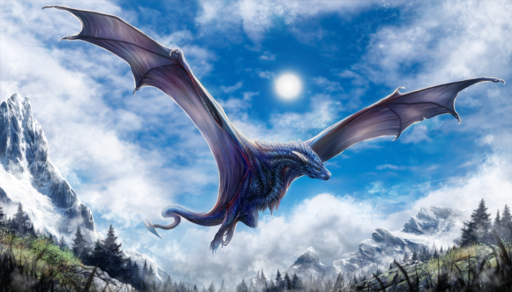 2019 ambiguous_gender blue_body blue_scales claws day detailed_background dragon feral flying hi_res horn isvoc membrane_(anatomy) membranous_wings outside scales sky solo sun wings wyvern // 1700x971 // 2.3MB