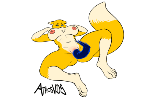 2d_animation animated anthro anus athosvds big_breasts black_sclera blue_eyes bouncing_breasts breasts canid digimon digimon_(species) female frame_by_frame fur genitals loop mammal nipples nude penetration penis_tentacles pussy renamon short_playtime solo tailwag tentacles vaginal vaginal_penetration yellow_body yellow_fur // 736x534 // 230.1KB