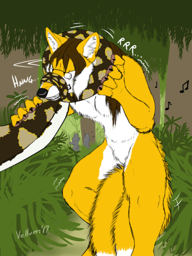2017 2_tails 3:4 ambiguous_gender anthro asphyxiation biped black_claws black_nose brown_body brown_hair brown_scales canid canine canis cheek_tuft choking claws clenched_teeth coiling comic countershade_torso countershading detailed_background digital_media_(artwork) dipstick_tail eyes_closed eyewear facial_tuft featureless_crotch feral fluffy fluffy_tail fox fur glasses grey_body grey_fur group hair holding_object holding_weapon jungle leshana long_hair male mammal markings melee_weapon multi_tail multicolored_body multicolored_fur multicolored_scales multicolored_tail musical_note naturally_censored nude outside plant polearm reptile scales scalie shaking shrub signature snake snout solo_focus spear standing tail_markings tan_body tan_scales teeth tree trembling tuft two_tone_body two_tone_fur two_tone_tail vellum vines weapon white_body white_countershading white_fur white_scales white_tail wolf yellow_body yellow_fur yellow_scales yellow_tail // 750x1000 // 700.0KB