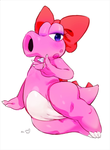 animal_genitalia anthro bebebebebe birdo blush bow breasts claws featureless_breasts female genital_slit hair_ribbon hairbow jewelry looking_at_viewer mario_(series) nintendo nude open_mouth pussy reptile ribbons ring scalie simple_background slit solo spikes super_mario_bros. toe_claws trap_(disambiguation) video_games // 682x927 // 318.1KB