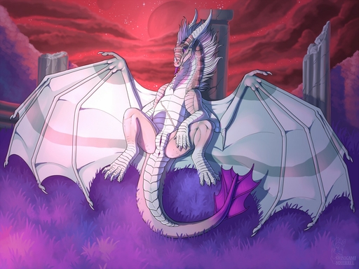 2018 4:3 anus claws digital_media_(artwork) dragon female feral genitals lying membrane_(anatomy) membranous_wings nude on_back pinup pose presenting presenting_anus presenting_pussy pussy scales scalie shinigamisquirrel solo spread_legs spreading tongue wings // 1280x960 // 243.5KB