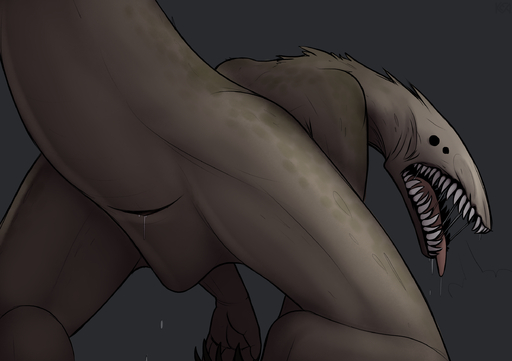 animal_genitalia anthro claws cloaca female genitals hi_res horizontal_cloaca keadonger lizard monster nightmare_fuel nude open_mouth reptile scalie scp-682 scp_containment_breach scp_foundation sharp_teeth simple_background solo teeth tongue video_games // 2480x1748 // 2.1MB