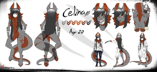 anthro anus butt canid canine canis celina claws clothed clothing face_mask female genitals hindpaw mammal model_sheet monster nnecgrau nude pawpads paws pussy sharp_teeth simple_background smile solo spread_butt spreading teeth white_background wolf // 1280x590 // 230.5KB