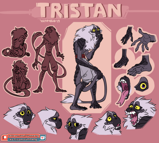 2019 5_fingers 5_toes anthro clothed clothing digital_media_(artwork) feet fingers haplorhine hi_res male mammal model_sheet monkey multiple_poses open_mouth pose primate teeth toes tongue tristan_(zummeng) yellow_eyes zummeng // 1600x1432 // 1.1MB