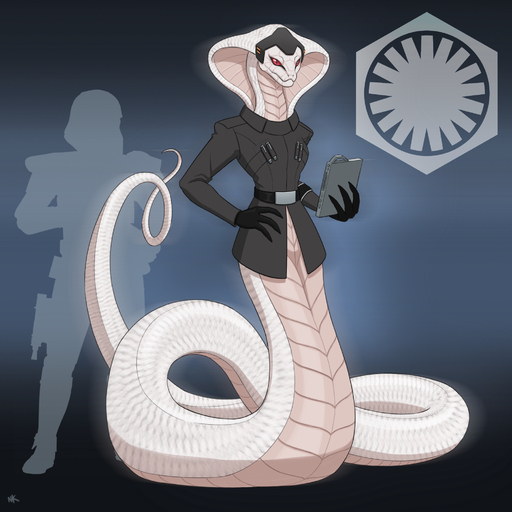 1:1 2021 albino anthro apode balancing_on_tail belly_scales clothed clothing cobra draconcopode female grey_clothing hi_res legless naga red_eyes reptile scales scalie serpentine snake snake_hood snout solo standing star_wars symbol thegrafittisoul video_games viper_(x-com) vsil_kyros white_body white_scales x-com // 2000x2000 // 2.3MB