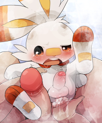 5:6 anal anal_fingering anal_penetration balls big_dom_small_sub dagasi dominant feet fingering foreskin genitals hi_res human interspecies male malemale mammal nintendo penetration penis pokemon pokemon_(species) pokephilia scorbunny size_difference uncut video_games // 1250x1500 // 1.6MB