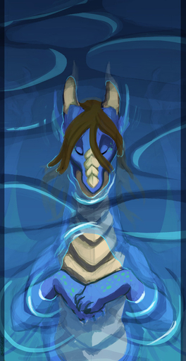 2011 athus_(character) conditional_dnp death dragon eyes_closed feral floating horn in_memoriam male mane peaceful portrait scales scalie sefeiren sketch solo water waterscape wings // 516x1000 // 157.4KB