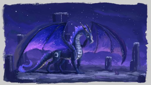 16:9 2019 alternate_species blue_eyes blue_theme cutie_mark dragon duo equid equine friendship_is_magic hasbro hi_res horn horse mammal membrane_(anatomy) membranous_wings my_little_pony plainoasis princess_luna_(mlp) purple_theme size_difference star twilight_sparkle_(mlp) unicorn widescreen wings // 1920x1080 // 3.5MB