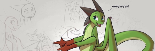 anthro blue_eyes digital_media_(artwork) dragon enginetrap fangs gloves_(marking) green_body horn malphas_(enginetrap) markings membrane_(anatomy) membranous_wings multiple_poses open_mouth open_smile pose scalie shaded smile solo western_dragon wings // 1500x499 // 70.1KB
