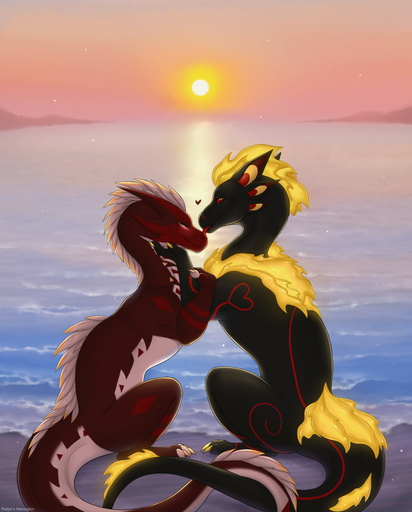 <3 claws day detailed_background dragon feathered_dragon feathers hi_res horn licking outside padjetxharrington paws red_eyes sky smile sun tongue tongue_out wingless_dragon // 1030x1280 // 208.3KB