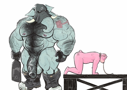 abs absurd_res all_fours alpha_(symbol) anthro anthro_on_anthro arm_hair austin_(night_physics) bald balls barazoku barbell bdsm biceps big_balls big_muscles big_penis blush body_hair boots chest_hair clothing collar dominant dominant_male dramamine duo elephant elephantid executioner executioner_hood facial_piercing footwear foreskin fur genitals gloves hairy_balls handwear hi_res huge_muscles huge_penis hyper hyper_muscles imminent_rape kneeling larger_male leash male malemale mammal mask middle_ring muscular muscular_male nipples nose_leash nose_piercing nose_ring paddle pecs penis piercing pink_body pink_fur platform proboscidean rope scaffolding shaved_hair shaved_head simple_background size_difference smaller_male stomach_hair submissive submissive_male tattoo trunk tusks ursid vein veiny_muscles veiny_penis white_background xythan_(character) // 4096x2926 // 1002.2KB