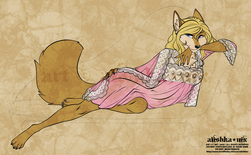 2020 4_toes 5_fingers alishka anthro blonde_hair blue_eyes breasts canid canine canis digital_media_(artwork) domestic_dog eyebrows eyelashes feet female fingers hair mammal smile solo toes // 1280x791 // 1.5MB