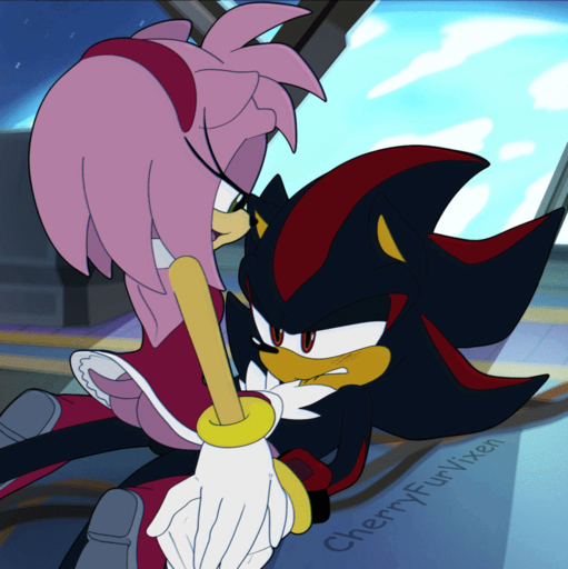 amy_rose animated anthro cherryfurvixen clothed clothed_sex clothing duo female female_on_top male on_top sex shadow_the_hedgehog // 811x812 // 5.3MB