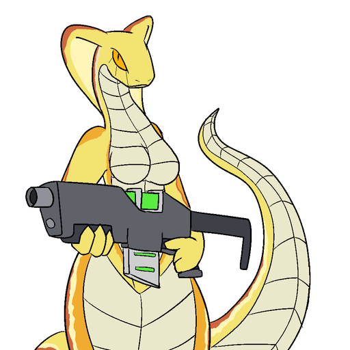 1:1 2015 anthro apode breasts brown_body brown_scales draconcopode female flat_colors front_view gun holding_gun holding_object holding_weapon legless naga non-mammal_breasts nude orange_body orange_eyes orange_scales pupils raised_tail ranged_weapon reptile scales scalie serpentine simple_background slit_pupils snake snake_hood solo trout_(artist) video_games viper_(x-com) weapon white_background wide_hips x-com yellow_body yellow_scales // 950x950 // 31.0KB