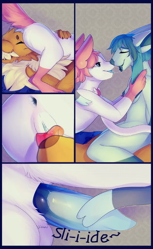 1boy 1futa 1girls 2019 absurd_res after_kiss alternate_color animal_genitalia anthro anthro_on_anthro anthrofied ass blue_fur brown_fur close-up comic cunnilingus digital_media_(artwork) eevee eeveelution elvche feet female from_below furry futanari glaceon grey_fur group group_sex hi_res intersex interspecies kiss kissing larger_female male nintendo nude on_top original_character paws penis pink_fur pokemon pokemon_(species) pokemon_dppt pokemon_rgby pokemon_xy pokemorph purple_border pussy ribbons sex sheath size_difference smaller_male sylveon tail text thick_thighs threesome tongue tongue_out video_games white_fur wide_hips // 1703x2774 // 5.8MB