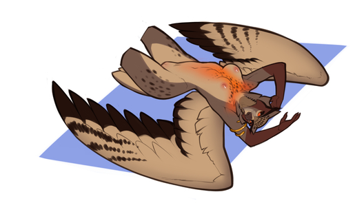 2016 3_fingers abstract_background anthro armlet arms_above_head avian beak bedroom_eyes big_breasts biped bird black_eyes blue_background breasts brown_body brown_countershading brown_feathers brown_spots brown_stripes brown_tail brown_wings bubo_(genus) countershade_legs countershade_tail countershade_torso countershading digital_drawing_(artwork) digital_media_(artwork) eurasian_eagle-owl eyebrows feather_tuft feathered_wings feathers female fingers folded_wings genitals gloves_(marking) grey_beak half-closed_eyes humanoid_hands looking_aside looking_away luna_(tehaxis) lying markings multicolored_body multicolored_feathers narrowed_eyes navel neck_tuft nipples non-mammal_breasts nude on_back orange_body orange_feathers orange_sclera owl pink_nipples pinup portrait pose pussy seductive simple_background small_waist smile solo spearfrost spots spotted_body spotted_feathers striped_feathers striped_wings stripes tail_feathers tan_pussy thick_eyebrows three-quarter_portrait true_owl tuft two_tone_body two_tone_feathers white_background wings // 1200x691 // 342.1KB