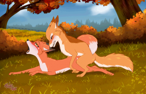 abby_(rukifox) animal_genitalia animal_penis animated autumn balls blush brown_body brown_fur canid canine canine_penis clenched_teeth detailed_background digital_media_(artwork) dipstick_ears dipstick_tail duo erection eyes_closed female female_penetrated feral forest fox fur genitals grass knot knot_fucking knotting leaf looking_pleasured male malefemale male_penetrating mammal markings multicolored_ears nature open_mouth orange_body orange_fur outside penetration penis plant red_fox rick_(rukifox) romantic romantic_couple rukifox scar sex sheath short_playtime sky tail_markings teeth tongue tree vaginal vaginal_penetration vulpes white_body white_fur yellow_eyes // 873x561 // 10.0MB