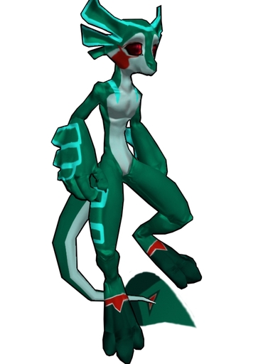 3:4 3d_(artwork) anthro bigbaddab00m biped blue_markings claws conditional_dnp countershade_tail countershading digital_media_(artwork) facial_markings featureless_crotch frill_(anatomy) green_body green_claws green_skin head_markings leaf_tail male markings membrane_(anatomy) membranous_frill red_eyes red_markings red_sclera reptile scalie sefeiren simple_background solo standing white_background white_body white_countershading // 600x800 // 120.7KB