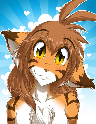 anthro brown_hair bust_portrait casual_nudity chest_tuft conditional_dnp felid female flora_(twokinds) fur hair keidran looking_at_viewer mammal nude orange_body orange_fur pantherine portrait smile solo stripes tiger tom_fischbach tuft twokinds webcomic webcomic_character white_body white_fur // 850x1100 // 346KB