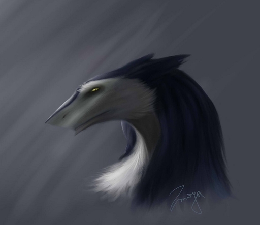 ambiguous_gender blue_body blue_fur fur gradient_background grey_background half-closed_eyes jokesigbjorn mammal narrowed_eyes portrait sergal simple_background solo white_body white_fur yellow_eyes // 1024x885 // 80KB