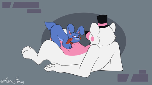 16:9 anal anal_penetration animated anthro balls bonnie_(fnaf) duo funtime_freddy_(fnafsl) genitals hi_res lagomorph leporid male malemale mammal mandyfoxy no_sound penetration penis rabbit short_playtime size_difference ursid video_games webm widescreen // 1920x1080, 8.9s // 1.5MB