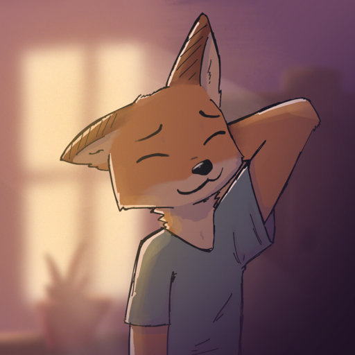 1:1 2019 anthro black_nose blurred_background canid canine clothed clothing digital_media_(artwork) enginetrap fox fur hi_res inside light lighting mammal neck_tuft nick_wilde one_ear_up plant plant_pot potted_plant red_fox shaded shirt smile solo t-shirt topwear tuft vulpes window // 1250x1250 // 2.0MB