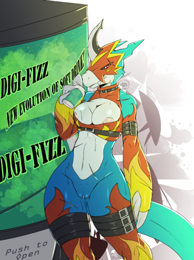 2015 anthro areola areola_slip avante92 belly black_sclera blue_body blue_skin bodily_fluids bottomless breasts claws cleavage clothed clothing countershading digimon_(species) digital_media_(artwork) english_text fangs female flamedramon genitals hi_res horn ineffective_clothing looking_at_viewer nipple_outline nipple_slip nipples non-mammal_breasts pussy red_eyes scalie scar skimpy solo sweat text thick_thighs white_belly wide_hips // 1482x1986 // 2.3MB