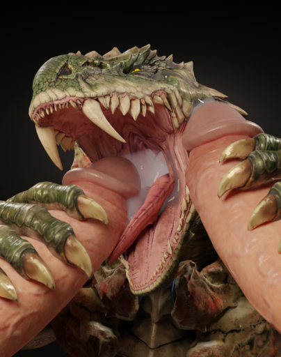3d_(artwork) addiction ambiguous_gender anthro armor big_penis big_tongue black_background bodily_fluids claws cum cum_in_mouth cum_inside cum_on_face digital_media_(artwork) disembodied_penis ejaculation erection fangs fellatio female_(lore) genital_danger_play genital_fluids genitals green_body green_scales group group_sex handjob hi_res huge_penis human human_on_anthro humanoid_genitalia humanoid_penis interspecies lizard male maleambiguous mammal open_mouth oral penile penis penis_on_face reptile reptilligator scales scalie sex simple_background sorlag teeth threesome tongue tongue_out video_games yellow_eyes // 1421x1800 // 3.7MB