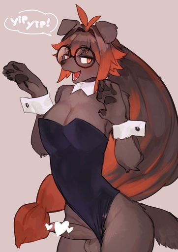 1futa <3_censor anthro balls bebebebebe blush breasts brown_body brown_fur brown_hair canid canine canis censored cleavage clothed clothing curvy dialogue domestic_dog english_text erection eyewear fur futa_only futanari glasses grey_background hair half-closed_eyes happy heart intersex large_breasts leotard leotard_aside long_hair looking_away mammal narrowed_eyes open_mouth orange_eyes pawpads paws penis penis_out raised_hands red_hair sharp_teeth shirt_collar simple_background smile solo speech_bubble standing teeth text tongue wrist_cuff // 1343x1900 // 173.1KB