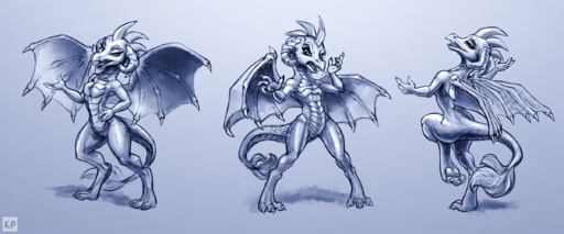 2019 dragon female friendship_is_magic hi_res horn karol_pawlinski monochrome my_little_pony nude pose princess_ember_(mlp) sketch solo spread_legs spreading wide_stance wings // 2400x1000 // 2.2MB