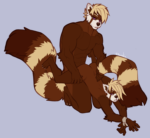 2019 4_toes 5_fingers abs ailurid anthro anthro_on_anthro anthro_penetrated anthro_penetrating anthro_penetrating_anthro bound brown_body brown_fur digital_media_(artwork) eleb faint feet female female_penetrated fingers fur hands_tied intraspecies kneeling male malefemale male_penetrating male_penetrating_female mammal nude penetration red_panda selfcest simple_background smile square_crossover toes vaginal vaginal_penetration // 1000x921 // 285.7KB