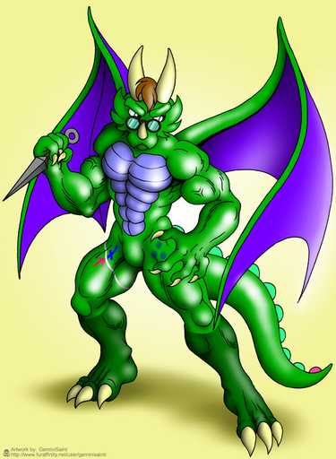 anthro big_muscles brown_hair cimantelo claws dragon dragoncima13 eyewear geminisaint glasses green_body hair horn knife kunai male membrane_(anatomy) membranous_wings muscular muscular_anthro muscular_male nude scalie solo tattoo weapon wings // 775x1057 // 255.4KB