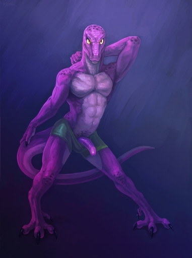 abs anthro athletic biped claws clothed clothing flaccid genitals half-erect hi_res humanoid_genitalia humanoid_penis klongi lizard looking_at_viewer male muscular muscular_anthro muscular_male nude pecs penis pink_body pink_scales pose reptile scales scalie simple_background solo standing toe_claws topless yellow_eyes // 952x1280 // 98.6KB