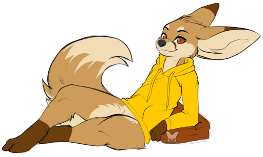 2020 anthro anthrofied arm_support bottomless brown_body brown_eyes brown_fur canid canine clothed clothing digital_media_(artwork) fennec fox fur gloves_(marking) hi_res hoodie kuroodod leaning_on_elbow leg_markings looking_at_viewer male mammal markings sam_(changing_fates) simple_background smile socks_(marking) solo thegrapedemon thick_thighs topwear vulpes white_background // 2948x1765 // 817.4KB