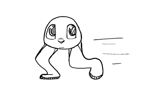 ambiguous_gender black_and_white humor judy_hopps lagomorph leporid mammal monochrome motion_lines rabbit running simple_background sketch solo waddling_head what what_has_science_done white_background zhanbow // 936x605 // 11.4KB