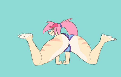 2d_animation animated anthro artblush big_butt bikini butt butt_wiggle chameleon clothed clothing digital_media_(artwork) female frame_by_frame lizard looking_at_viewer pom_(seel_kaiser) reptile scalie short_playtime simple_background solo spread_legs spreading swimwear twerking // 560x356 // 207.4KB