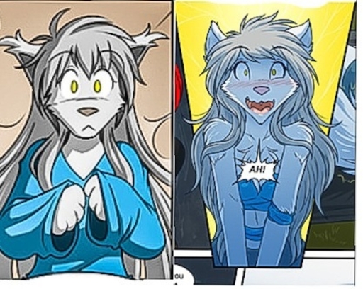 anthro canid canine canis clothed clothing conditional_dnp female fur grey_hair hair keidran long_hair low_res mammal open_mouth paws raine_silverlock shirt solo surprise tom_fischbach tongue topwear twokinds webcomic webcomic_character white_body white_fur wolf yellow_eyes // 417x332 // 80KB