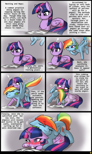 2016 3:5 absurd_res blush comic cuddling english_text equid equine feathered_wings feathers female feral friendship_is_magic hasbro hi_res horn horse mammal my_little_pony pudgeruffian rainbow_dash_(mlp) text twilight_sparkle_(mlp) winged_unicorn wings // 3600x6000 // 7.4MB