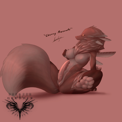 1:1 absurd_res anthro anus areola big_breasts big_legs biped breasts butt canid canine cherry_(dredjir) digitigrade dredjir erection feathers feet fluffy fluffy_tail fox fur herm hi_res intersex mammal nipples nude pawpads paws penis red_body red_fur sackless shy simple_background sitting solo spread_legs spreading tufted_fur wide_hips yellow_eyes // 3000x3000 // 1.7MB