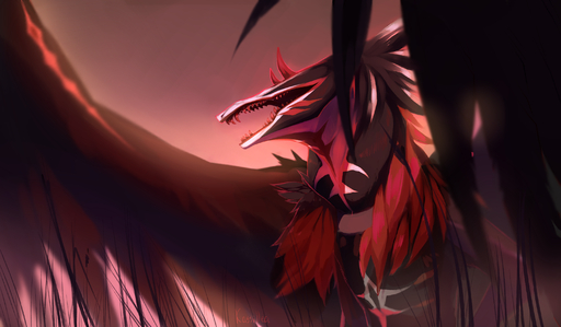 2018 day detailed_background digital_media_(artwork) dragon fur furred_dragon hi_res kassillea open_mouth outside sky teeth tongue // 3000x1750 // 2.6MB