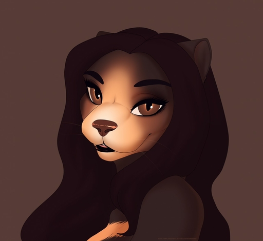 anthro black_hair brown_body brown_eyes brown_fur catherinemeow felid feline female fur hair mammal multicolored_body multicolored_fur open_mouth open_smile simple_background smile solo teeth two_tone_body two_tone_fur // 1280x1176 // 77KB