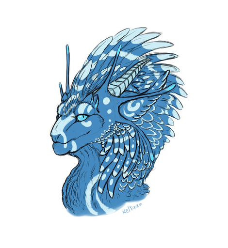 2019 blue_body blue_fur digital_media_(artwork) dragon fur headshot_portrait keltaan portrait simple_background white_background // 783x853 // 318.7KB