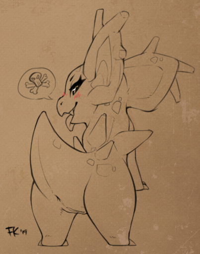 anus blush eyelashes female feral fluff-kevlar genitals looking_at_viewer looking_back nidorina nintendo open_mouth pokemon pokemon_(species) pussy simple_background sketch solo standing tongue tongue_out video_games // 593x754 // 686.1KB