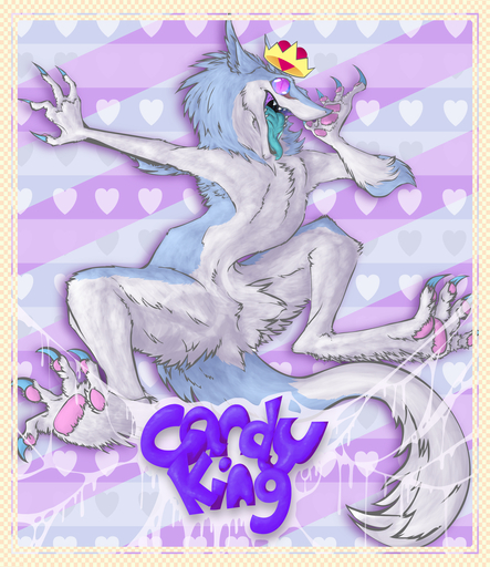 armpit_hair body_hair crown hi_res lying male mammal nude radioactivebirds royalty sergal solo spread_legs spreading tongue // 1280x1478 // 1.5MB