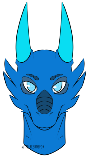 absurd_res ambiguous_form ambiguous_gender blue_body blue_eyes blue_scales dragon female headshot_portrait hi_res horn madcheshirefox male portrait scales solo // 1741x3093 // 1.1MB