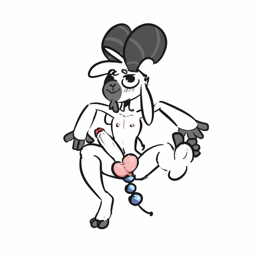 anal anal_beads anal_beads_in_ass anal_masturbation anal_penetration anthro balls big_penis blush blush_lines bovid caprine chin_tuft curved_horn erection facial_tuft feet floppy_ears fur genitals goat grey_markings hi_res horn huge_penis humanoid_feet humanoid_genitalia humanoid_penis looking_pleasured lying male mammal markings masturbation on_back penetration penis raised_foot sex_toy sex_toy_in_ass sex_toy_insertion simple_background smile solo the_xing1 white_background white_body white_fur // 2048x2048 // 138.7KB