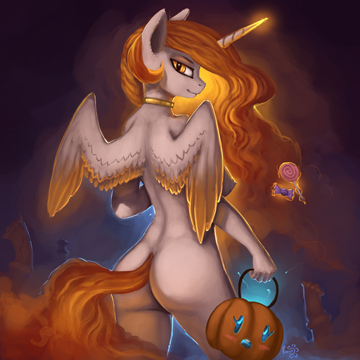 1:1 2015 animal_genitalia animal_penis anthro anthrofied breasts butt candy daybreaker_(mlp) dessert digital_media_(artwork) digital_painting_(artwork) disembodied_penis equid equine equine_penis feathered_wings feathers female food friendship_is_magic fruit genitals glowing hair halloween hasbro hi_res holidays horn horse jack-o'-lantern levitation long_hair looking_at_viewer magic male mammal my_little_pony nude penis photonoko plant princess_celestia_(mlp) pumpkin rear_view solo white_body white_feathers winged_unicorn wings // 1500x1500 // 860.0KB