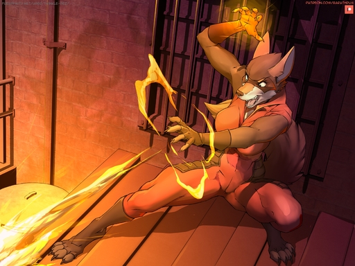 4:3 action_pose alley angry anthro brick_wall canid canine canis dumpster fan_character female fire flame_pattern grate hi_res legend_of_ahya mammal mask murana_wolford_(darkflame-wolf) pose solo text trash_can twinkle-sez url vigilante wall_(structure) window wolf // 1800x1350 // 1.3MB