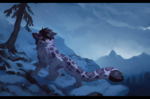 4_toes ambiguous_gender black_hair black_paws black_spots detailed_background feet felid feral fur grey_body grey_fur hair hioshiru mammal night outside pantherine paws snow_leopard solo spots spotted_body spotted_fur toes // 1280x853 // 1.3MB